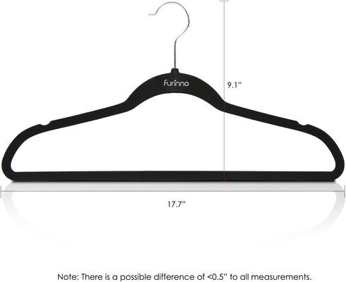 FURINNO Suit Hanger, Pack of 50, Black