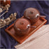 Solid Wood Jar Seasoning Pot with Spoon and Lid for Kitchen Storage Organizer