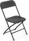VINGLI 1 Pack Black Plastic Folding Chair, Indoor Outdoor Portable Stackable Commercial
