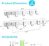 Wall Mounted Coat Rack, 5 Hook Coat Hanger Wall Mount, Premium Stainless Steel Coat Rack, Upgrade Mounted Coat Hooks