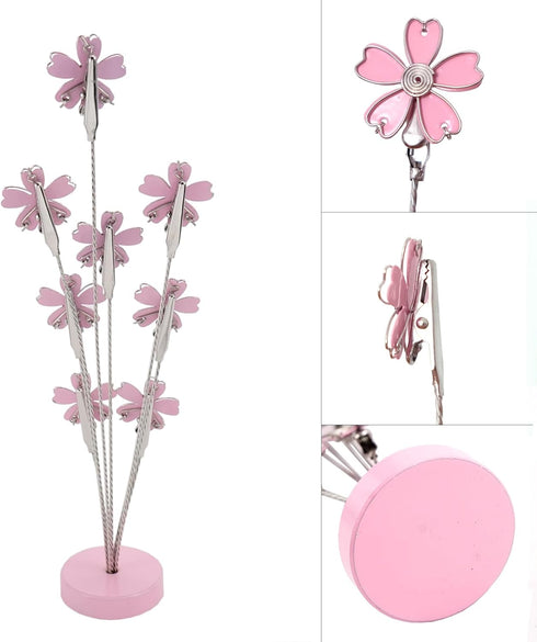 8-Branch Family Tree Picture Frame Holder, Card Photo Clips Holder for Memo Notes and Christmas Displays