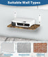 Ardier 24 lbs, Wall-Mounted Projector Shelf, Wooden Media Holder Holds Up to Floating Entertainment Shelves Furniture