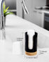 Ceramic Bathroom Cups Dispenser, 3-5 oz Disposable Paper & Plastic Holder for Countertop