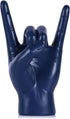 QIANLING 7.7" Blue Resin Rock On Hand Gesture Statue - Rock Culture