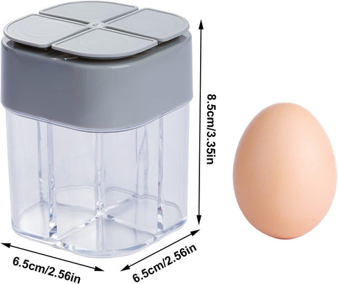 2 Pack 4 in 1 Spice Container Salt and Pepper Shaker Transparent Seasoning Shaker Can Filter Lumps Spice Jars for Home Restaurant Camping Travel Cooking BBQ by Miayon
