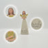 Blossom Bucket Family is Love Heart Soft Cream Resin Stone Collectible Angel Figurine, 6 inch