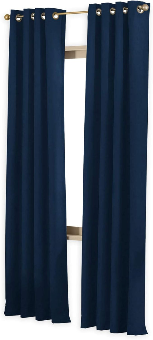 Curtainworks Cameron Grommet Curtain Panel, Navy, 50 by 84"