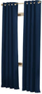 Curtainworks Cameron Grommet Curtain Panel, Navy, 50 by 84"