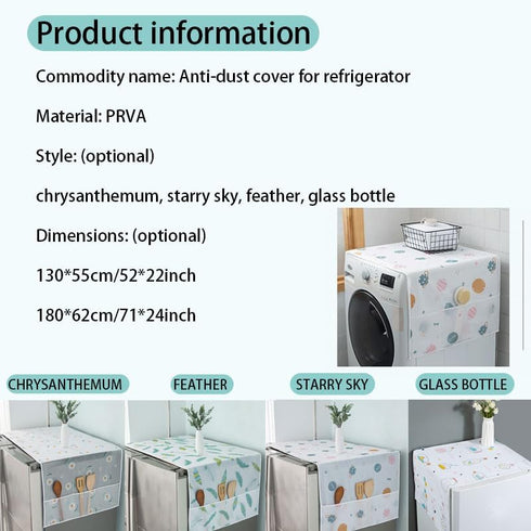 Multipurpose Refrigerator Dust Cloth, Waterproof Cover for Washing Machine, Oven, Dishwasher, Kitchen Appliances with