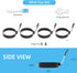 Eggs4 Pack 3.5" Stainless Steel Egg Rings for Frying - Round Non Stick Griddle Rings with Oil Brush, Egg