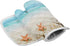 Sandy Beach Set of Oven Mitt and Pot Holder, Starfish Seashell Theme Oven Gloves for Kitchen BBQ Cooking