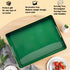 Room.16.7"*12"*1.6" Large Green Tray, Elegant Plastic Coffee Table Tray for Ottoman, Home Decor, Living