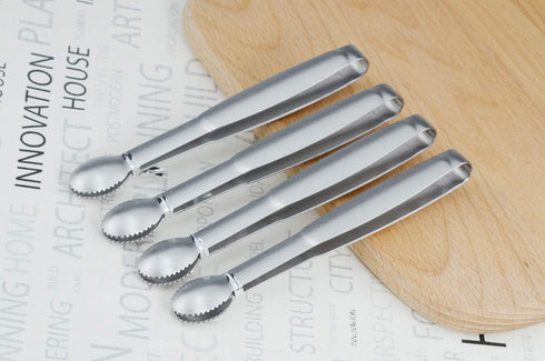 Mini Tongs 5-3/4 Inch Stainless Steel Small Serving Tongs, Tiny Kitchen Tong for Appetizers, Set of 4