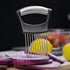 Onion Cut Tomato Slicer, Handy Kitchen Slicing Tool with 10 Even Prongs for Onion Lemon Potato Tomato Slices (Black)