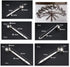 Stainless Steel Hooked Handle Ladle Set - 5 Pcs with Pouring Rim for Kitchen Cooking Soup Sauce