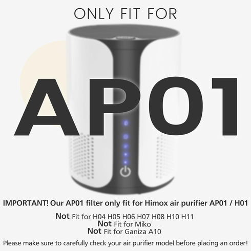 AP01 Replacement Filter for Himox AP01(H01), H13 Medical Grade True HEPA Filter, 2 Pack