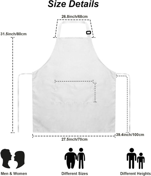 IMERAGO 15 Pcs Adult Aprons Bulk with Pockets Adjustable Bib Chef Apron for Women Men Painting Cooking Crafting (S/L)