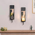 Set 2 17.7 4.33 5.1 inches, of Boho Wall Decor, Modern Abstract Face Candle Sconces, Artistic Sculptural Design, x x