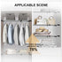 Closet 15.75-23.62inches Hershii Expandable Tension Shelf Rod Adjustable Metal Storage Rack Cabinet Organizer DIY