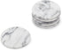 Fox Run Natural White Polished Marble Stone Coasters, Set of 6