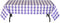 Havercamp Purple and White Plaid Table Cover | 54" x 108" | Classic Plaid Collection for Picnic, Barbecue, Cookout,