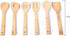 Huji Bamboo Wooden Spoons Set - Wooden Spatula Spoon for Cooking - Nonstick Kitchen Utensils