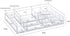 Isaac Jacobs 12-Compartment Clear Acrylic Drawer Organizer - Multi-Sectional Tray for Makeup & Office Supplies