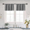XTMYI Waterproof Blackout Fabric 14 Inch Valances for Windows 2 Pack, Light Grey