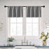 XTMYI Waterproof Blackout Fabric 14 Inch Valances for Windows 2 Pack, Light Grey