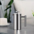 Small French Press Coffee Maker, Double-Wall Insulated, Stainless Steel, 350ML, 12 OZ, Includes 2 Extra Filters