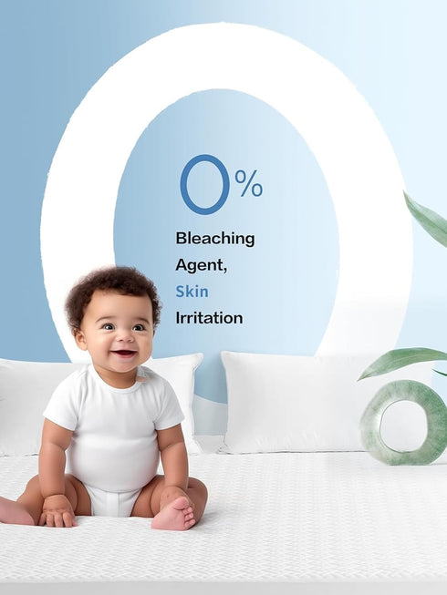 Queen Waterproof Mattress Protector, Ultra Soft Breathable Viscose from Bamboo Mattress Pad, Fitted Deep Pocket 8"-21"