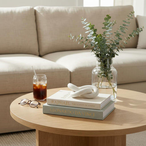 Set 2 Upgraded Decorative Books for Home Decor - Coffee Table Faux Books for Decoration, Linen Fake Book Storage Box
