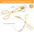 2 Pack Gold Salad Tongs,10 Inch Stainless Steel Kitchen Tongs for Serving Food, Kitchen Scissor Tongs for Cooking Buffet Catering Bread Pastry Dessert BBQ by Akamino