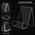 Acrylic Book Stand, 10 Pack Plastic Display Easel with Ledge, Clear Tablet Holder for Pictures, Albums, Books, Artworks