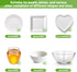 130Pcs Reusable Elastic Food Bowl Storage Covers, Sublaga Bowl Covers in 5 Sizes and Colors, BPA Free