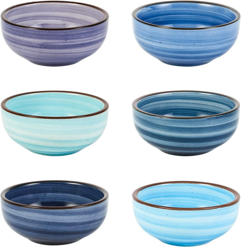 Selamica Ceramic Dipping Bowls, 2.7 Oz Soy Sauce Dish Set, 3 inch Mini Bowls for Appetizers, Set of 6