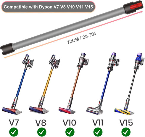 Extension Wand for Dyson Tube, Replacement Parts for Dyson Stick V15 V11 V10 V8 V7 Vacuum Cleaner, Quick Release Wand