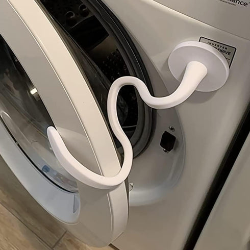 AYNEFY Flexible Washer Door Prop, Magnetic Washing Machine Door Holder Universal for Front Load Washer Keep Washer Drying Door Open to Keep Dry Door Holder (White)