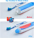 6 Pack Silicone Toothpaste Caps, Tnvee Reusable Dispenser with Organizer Box for Kids and Adults