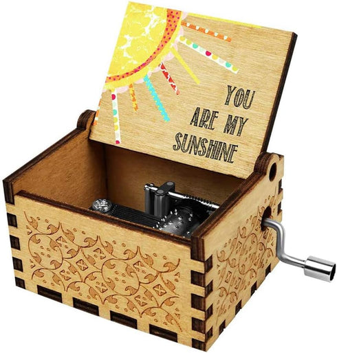 You are My Sunshine Music Box - Mini Wooden Musical Box Mechanism Gift for Wife Girlfriend, Husband Boyfriend,