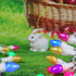 2 Pack 27FT 100 GlowVibe Easter Lights Total LED Multi Color White Wire Glass Mini Egg-Shaped String Lights Plug