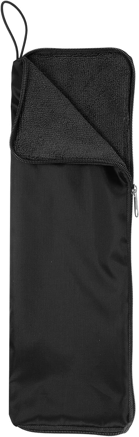 Wet Umbrellas Bag 15"x5" Superfine Fiber Reversible Sleeve Cover, Portable Waterproof Case for Travel - Black