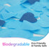 12Inches 4Pcs 4 Pack Gender Reveal Confetti Cannon - Biodegradable Powder & Heart Shaped Confetti Poppers - Blue