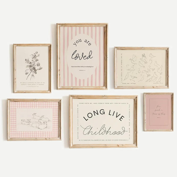 SYYANKK Nursery Christian Wall Art Kids Bible Verse Canvas Poster Girls Vintage Wall