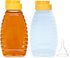 THYULIFE 2 Pack Empty Plastic Honey Bottles with Funnel, 180ml Squeeze Honey Jars