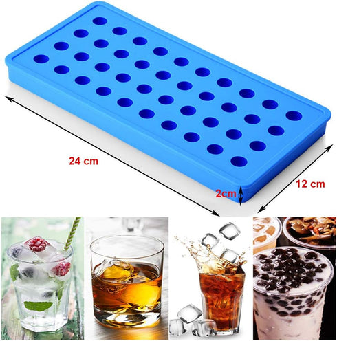 Mydio Mini Ice Ball Molds DIY Tool for Candy, Pudding, Jelly, Milk, Juice, Chocolate, Cocktails & Whiskey (1 Pack, Blue)