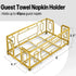 Countertop Guest Towel Holder Tray for Bathroom Gold Napkin Holder for Disposable Paper Hand Towels, Vanity Hand Towel
