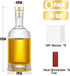 Set 6 6 oz, Mfacoy of Clear Glass Bottles, Reusable, T-Top Cap, Perfect for Wine, Oil, Vinegar, Kombucha, Beer, Water