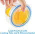 Iyulania Set 6 7 oz of Small Glass Storage Containers, Food Containers with No-Spill Lids, Thick Glass Jars for Meal
