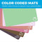 Extra Thick Flexible Plastic Cutting Board Mats, Set of 6, Dishwasher Safe, EZ-Grip Waffle Back, Food Icons